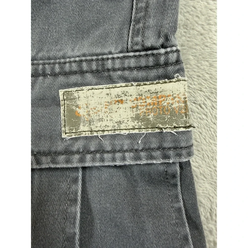 Fox Racing Cargo Shorts Mens 28 Gray Utility Cotton Y2K Skate Distressed